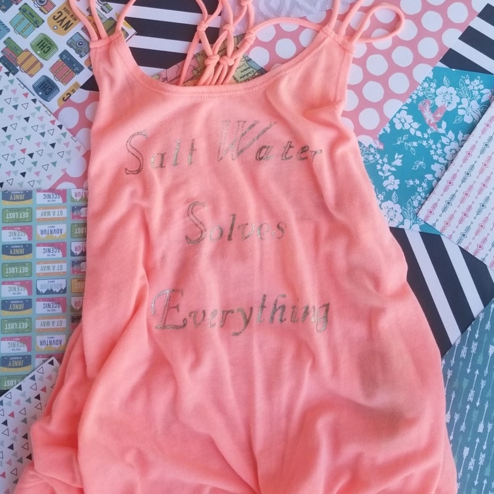 NWT Live Love Dream Pink Tank Top